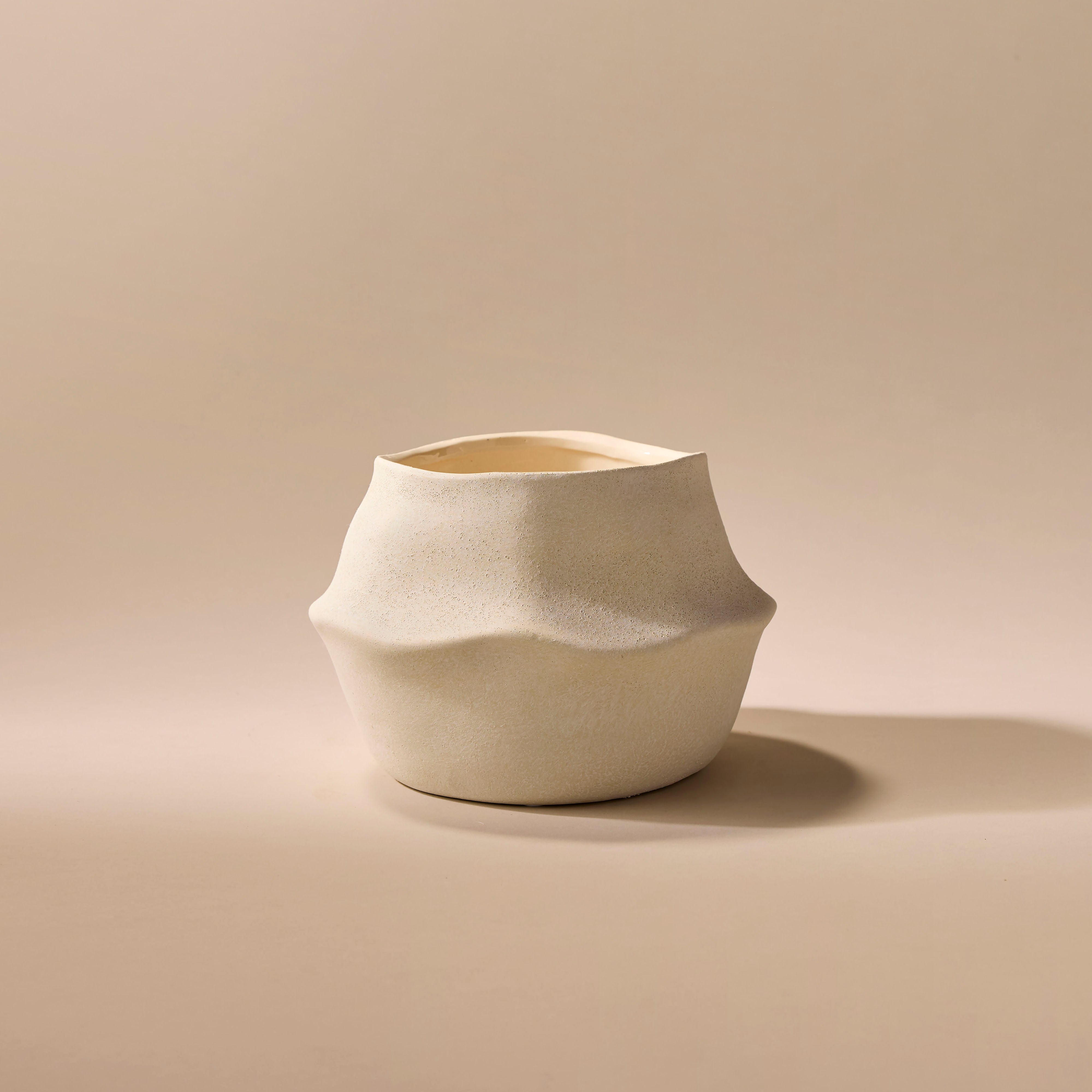 Maliah Pot Wide | Cream - 15cmslider_item_1